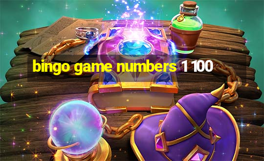 bingo game numbers 1 100