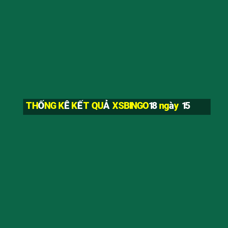 THỐNG KÊ KẾT QUẢ XSBINGO18 ngày 15